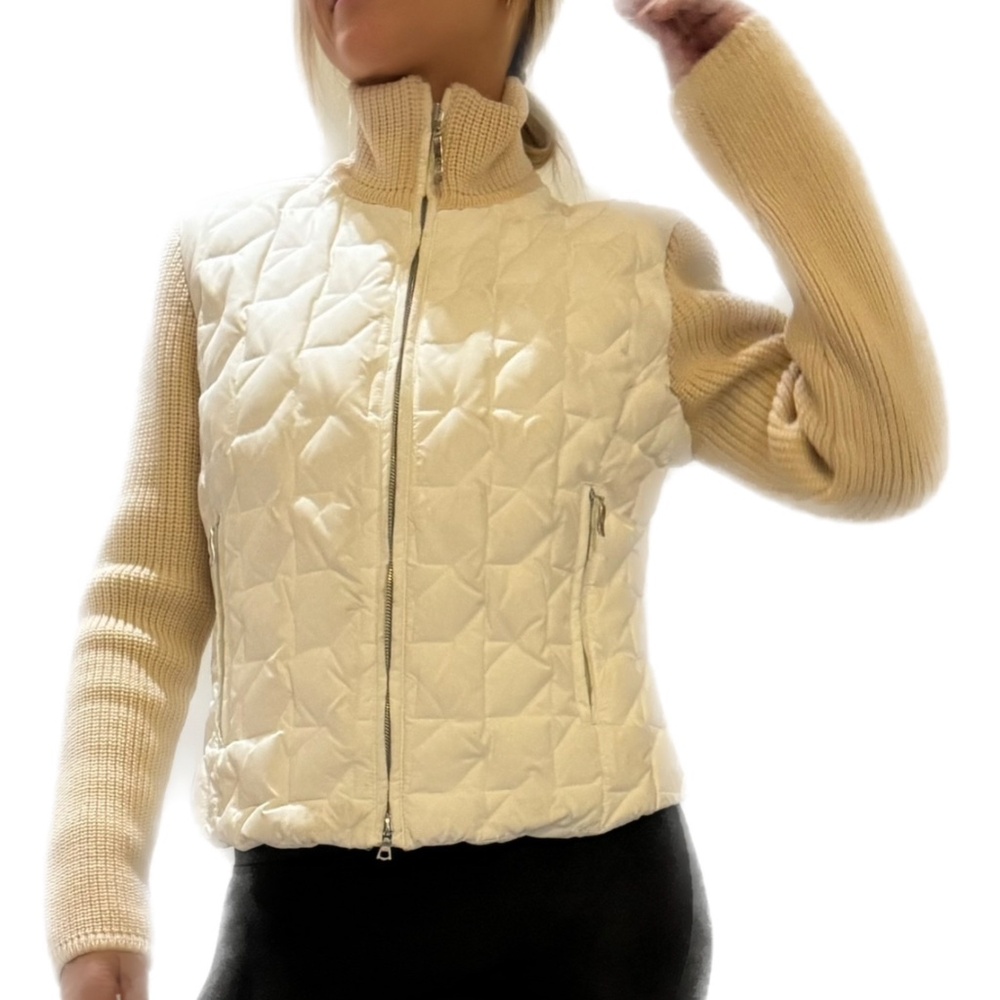 Post card skiwear down, knit jacket